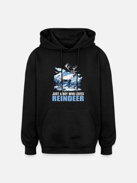 Reindeer Reindeer - Oversized Unisex Hoodie - black