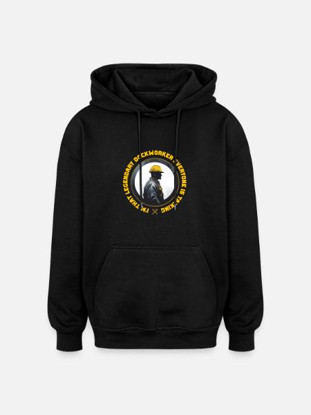 Hafenarbeiter Legendary Dockworker - Oversized Unisex Hoodie - black