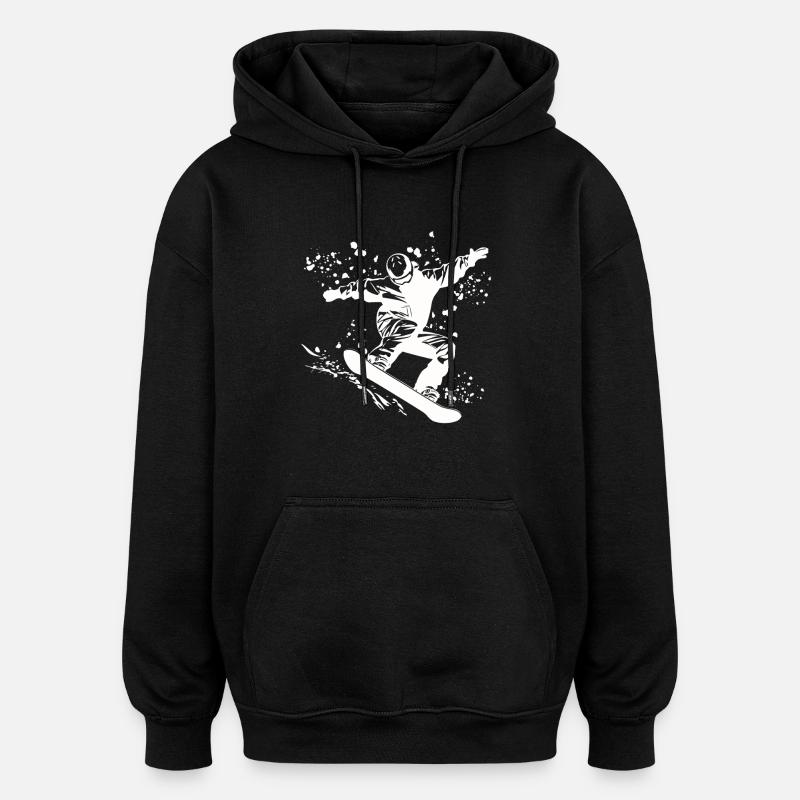 Snowboarder Snowboarding Snowboard - Oversized Unisex Hoodie - black