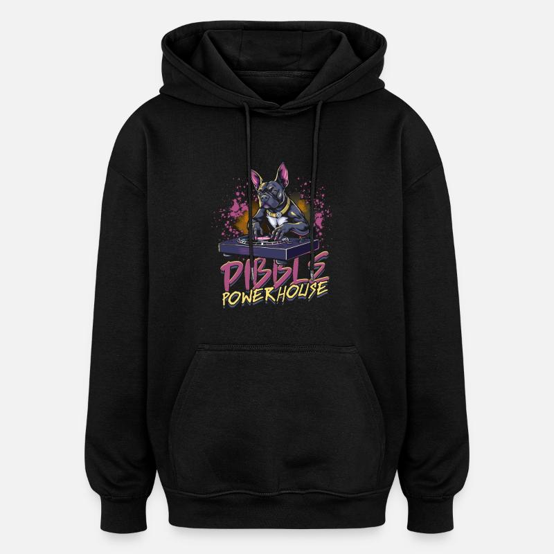 Pitbull Pitbulls Pibble Centrale électrique - Sweat à capuche oversize unisexe - noir