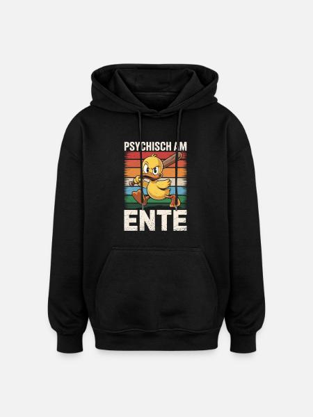 Psychically on the duck - Oversized Unisex Hoodie - black