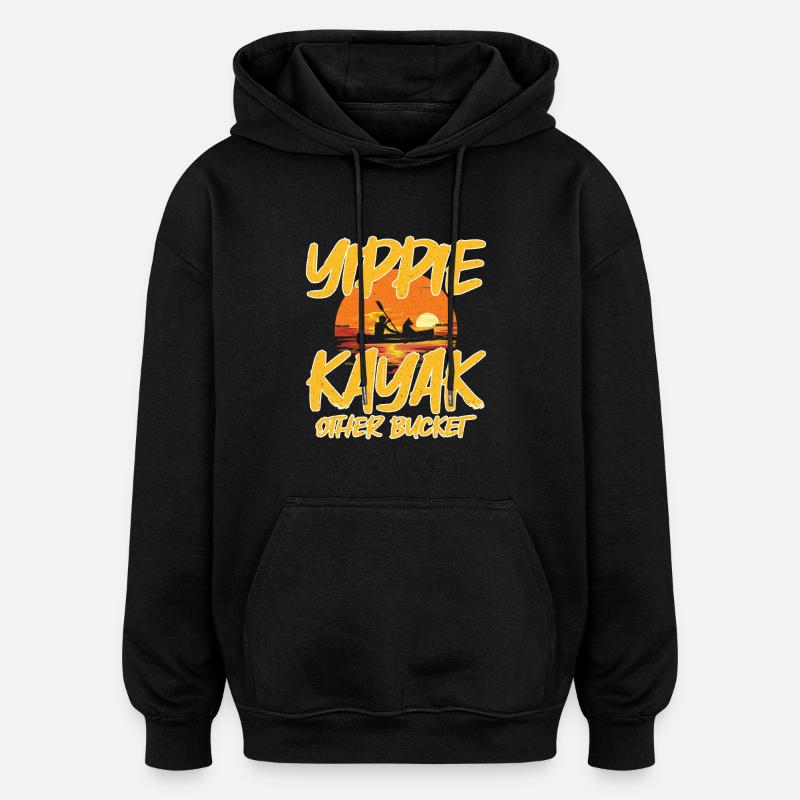 Kayak - Sweat à capuche oversize unisexe - noir