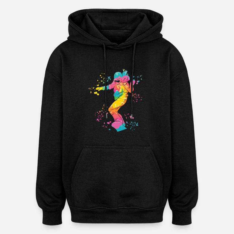 Snowboarder Snowboarding Snowboard - Sweat à capuche oversize unisexe - noir