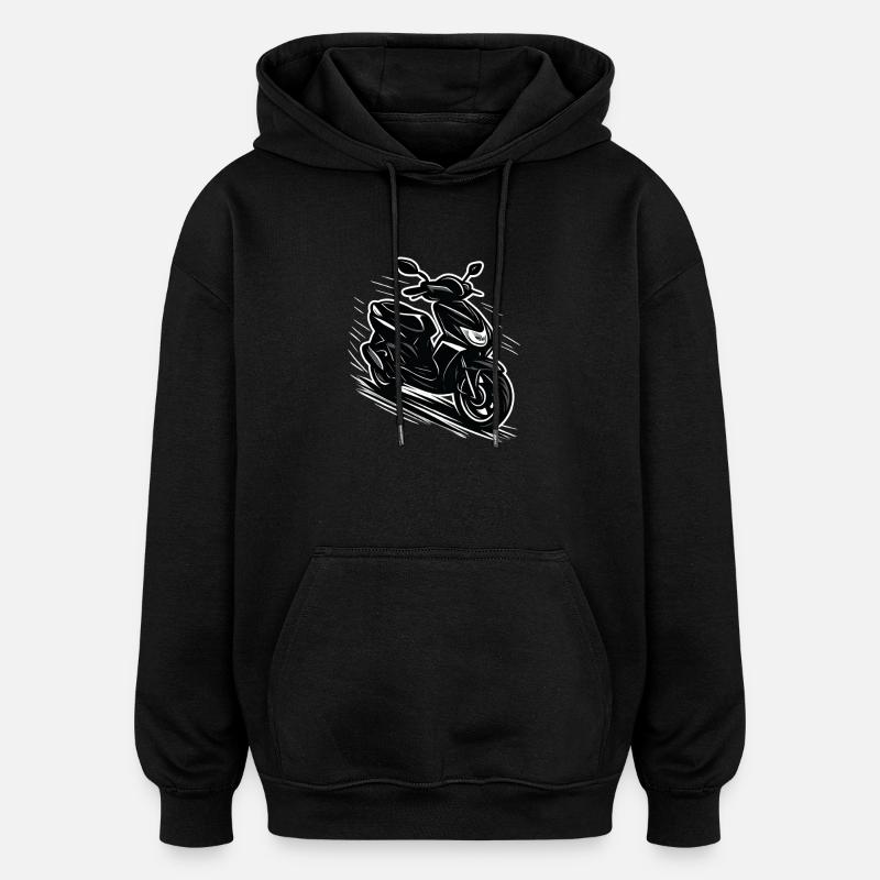 Roller Scooter 50ccm - Oversized Unisex Hoodie - Schwarz
