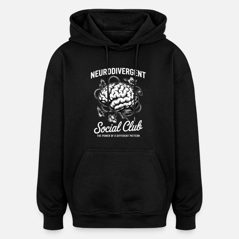 Neurodivergent Surstimulé - Sweat à capuche oversize unisexe - noir