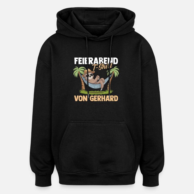 Sloth Gerhard - Oversized Unisex Hoodie - black