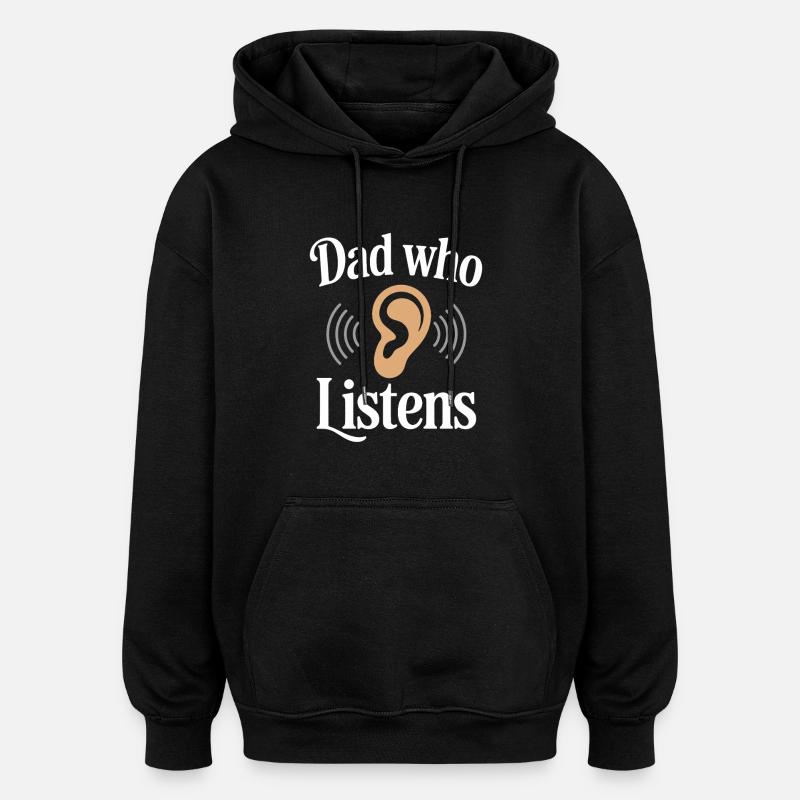 Emotionally Available Father Sanfter - Oversized Unisex Hoodie - black