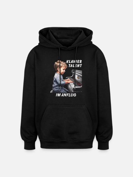 PIANO TALENT ON THE WAY - Oversized Unisex Hoodie - black