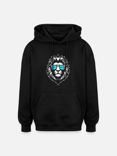 Leo Gerhard - Sweat à capuche oversize unisexe - noir