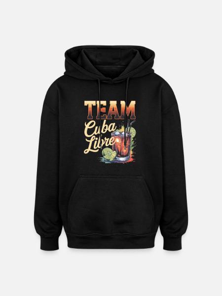 Cocktail Bartender Team Cuba Libre - Oversized Unisex Hoodie - black