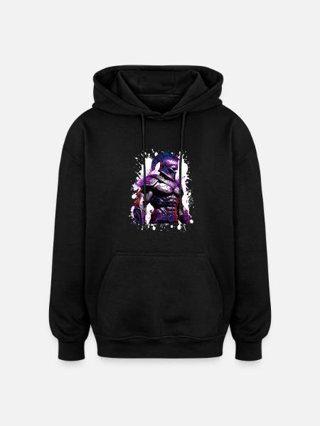 Muscles spartiates - Sweat à capuche oversize unisexe - noir