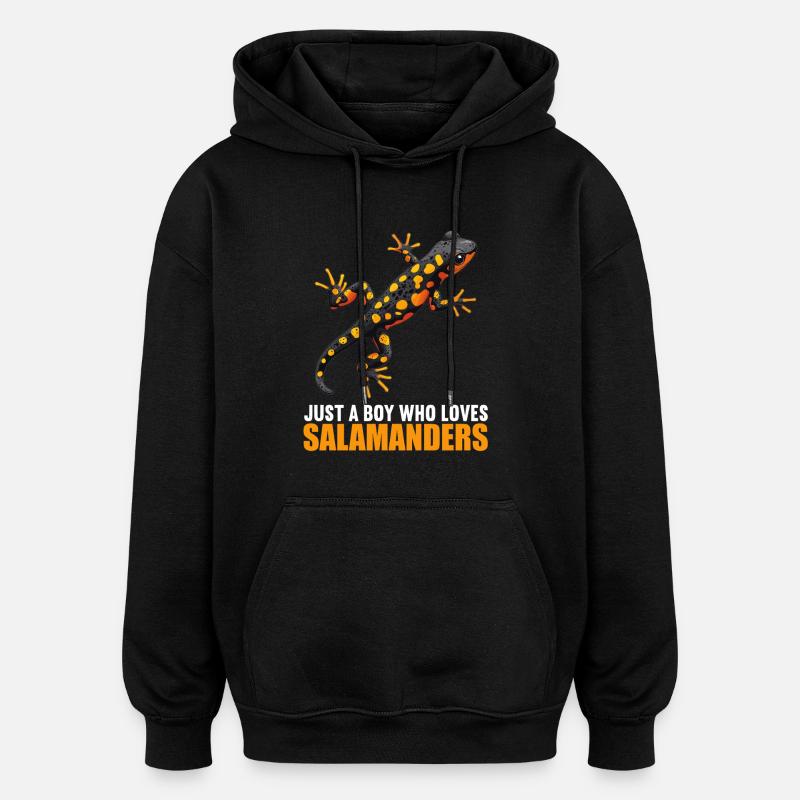 Salamandres Salamandres - Sweat à capuche oversize unisexe - noir