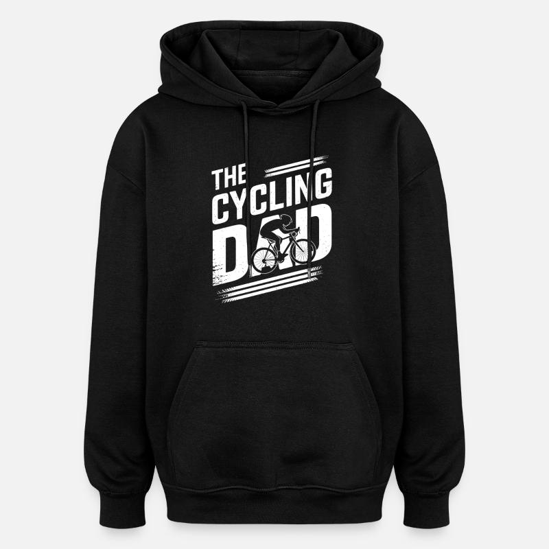 The cycling dad - Oversized Unisex Hoodie - black