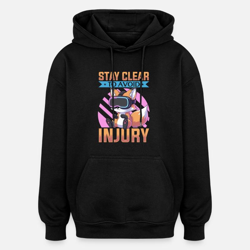 Gaming Fox VR Gamer - Sweat à capuche oversize unisexe - noir