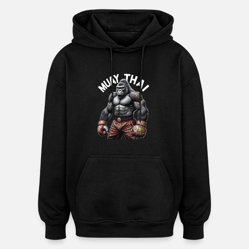 Boxe Muay Thai - Sweat à capuche oversize unisexe - noir