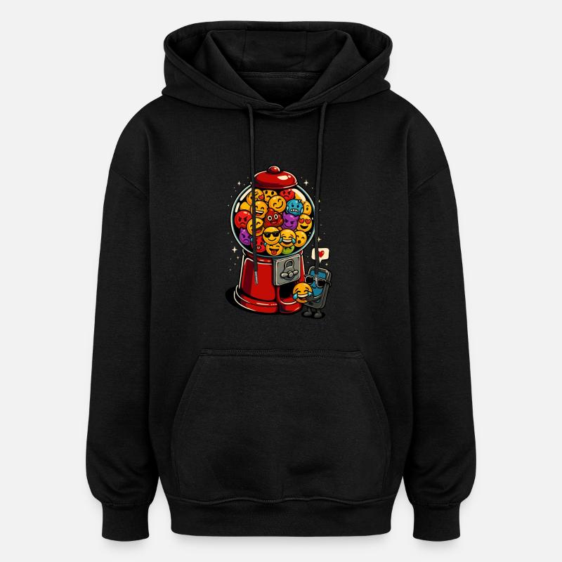 Gumball - Communication drôles - Sweat à capuche oversize unisexe - noir