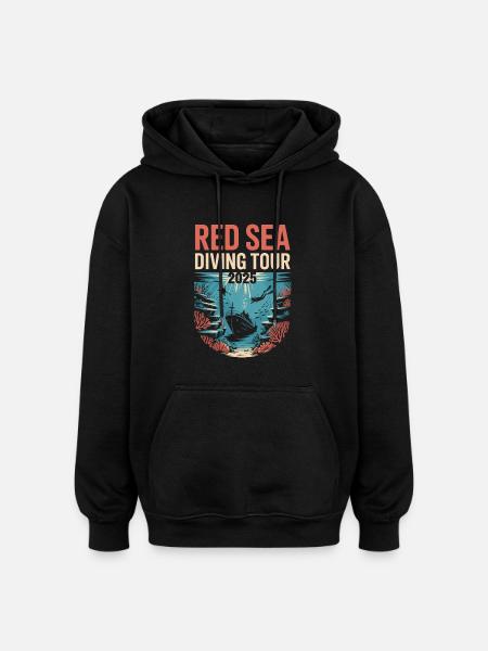 DivingTour RedSea 2025 - Oversized Unisex Hoodie - black