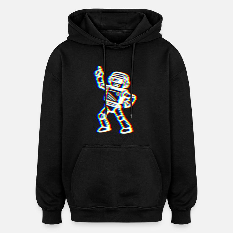 Bot Glitch – Ton Rythme! - Sweat à capuche oversize unisexe - noir