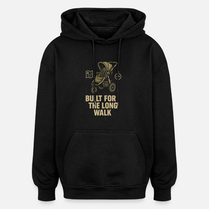 Crèche Papa Paternité Fierté - Sweat à capuche oversize unisexe - noir