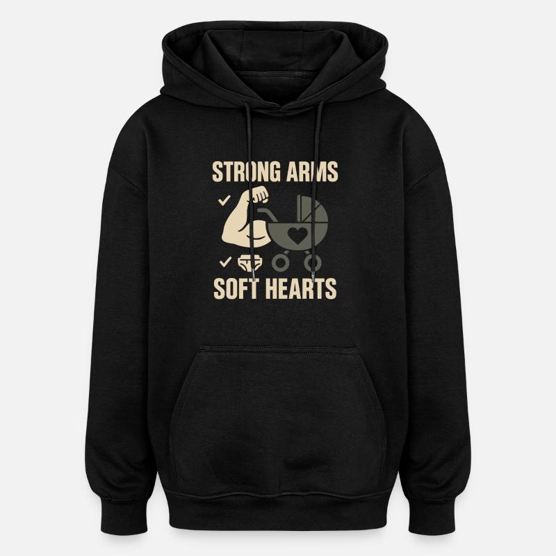 Kinderzimmervater Vaterschaft Pride - Oversized Unisex Hoodie - Schwarz