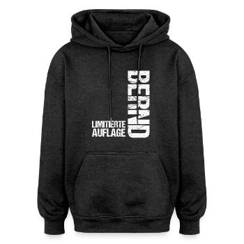 Bernd - Sweat à capuche oversize unisexe - charbon - Devant - Noah (186cm)