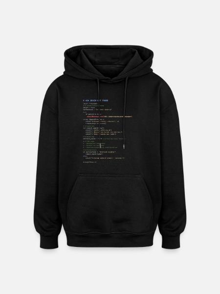 404 Cerveau introuvable Code Python - Sweat à capuche oversize unisexe - noir
