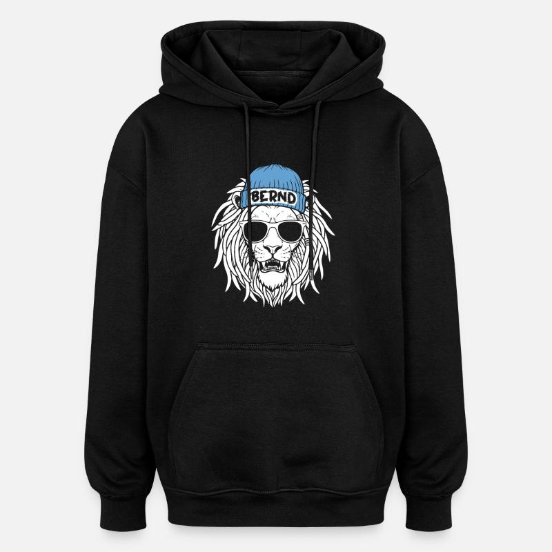 Leo Bernd - Sweat à capuche oversize unisexe - noir