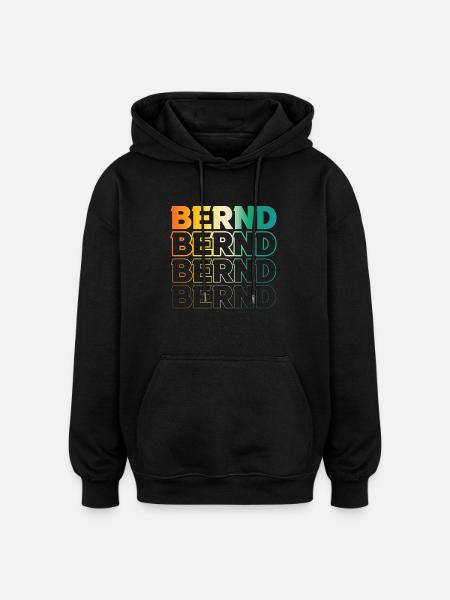 Bernd - Oversized Unisex Hoodie - black