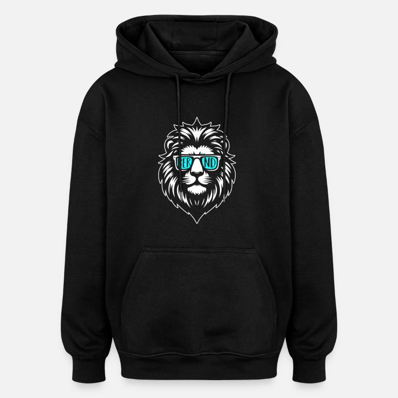 Löwe Bernd - Oversized Unisex Hoodie - Schwarz