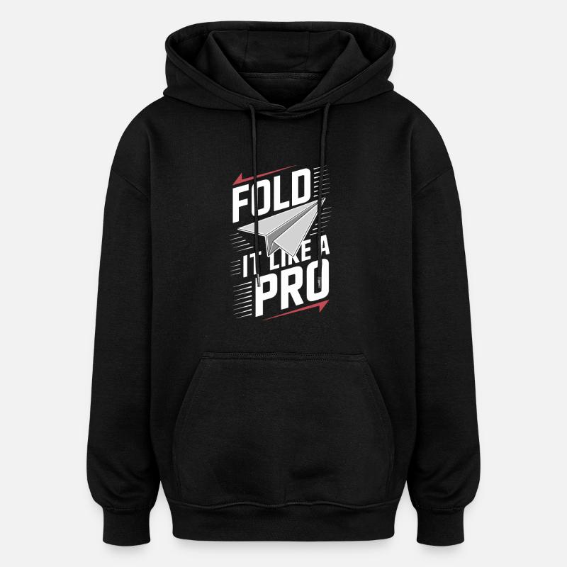 Papierflugzeugbauer Diy Folding Experte Creative - Oversized Unisex Hoodie - Schwarz