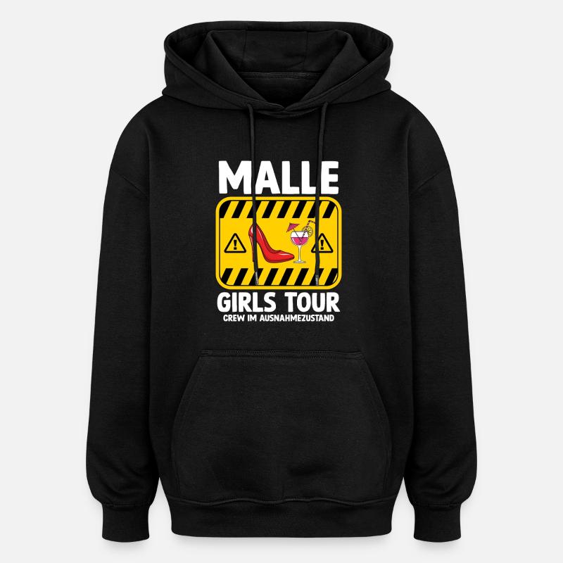 Visite de Malle Girls - Sweat à capuche oversize unisexe - noir