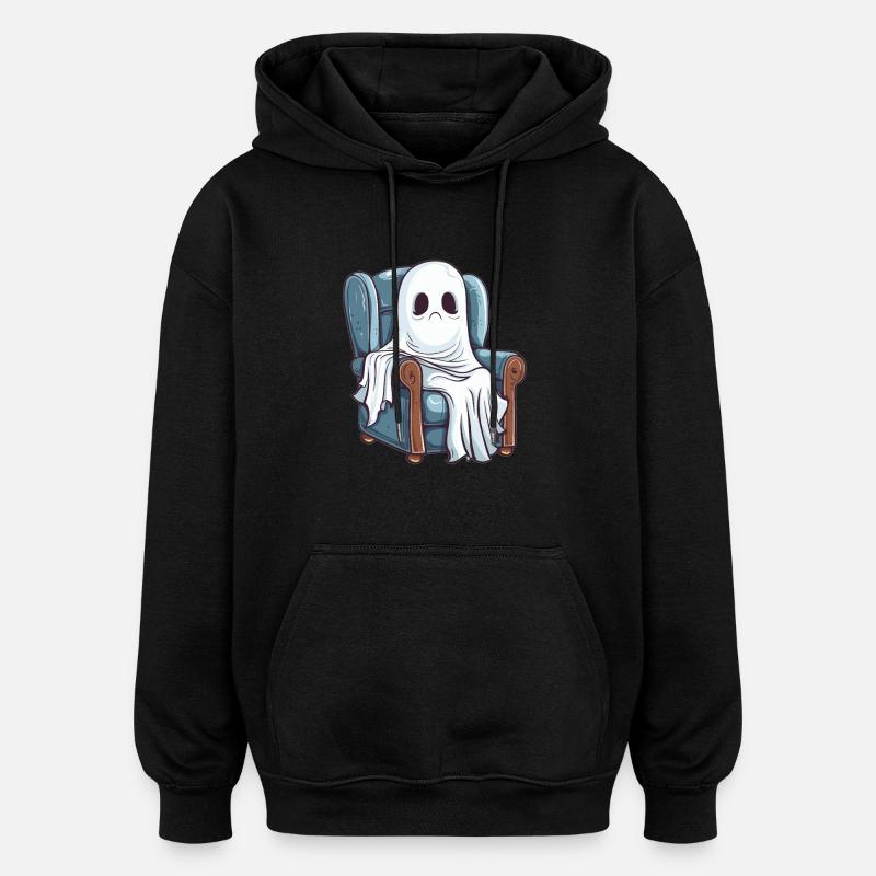 Fantôme sur fauteuil - Sweat à capuche oversize unisexe - noir