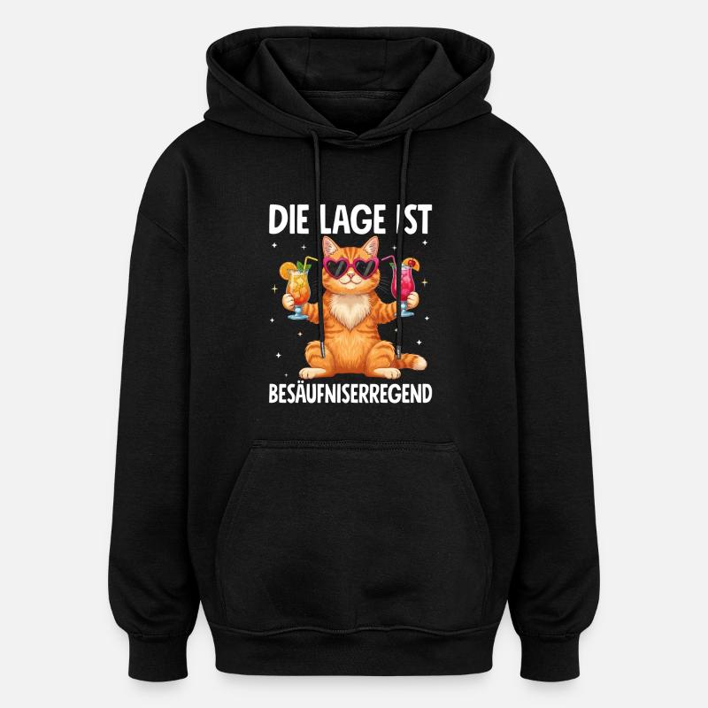 La situation est l’ivresse - Sweat à capuche oversize unisexe - noir