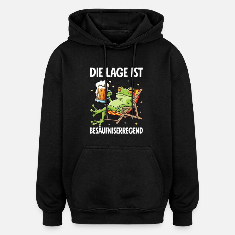 La situation est l’ivresse - Sweat à capuche oversize unisexe - noir