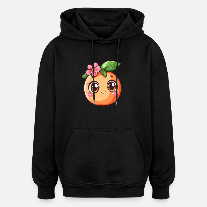 Pêche avec fleur - Sweat à capuche oversize unisexe - noir