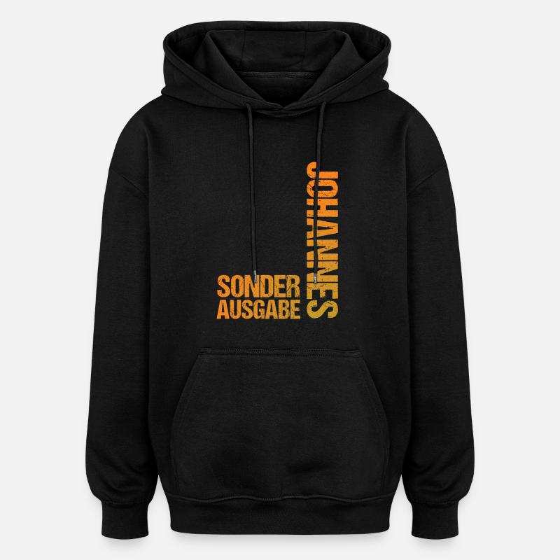 Johannes - Sweat à capuche oversize unisexe - noir