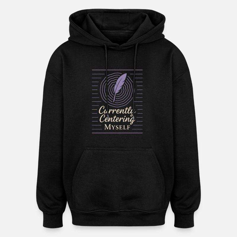 Gratitude Practice Journal Lover Emotional - Oversized Unisex Hoodie - black