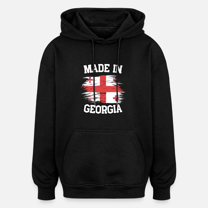Made in Georgia - Oversized Unisex Hoodie - black
