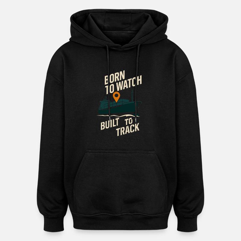 Schiff-sichtgerät Containerschiff Frachtschiff - Oversized Unisex Hoodie - Schwarz