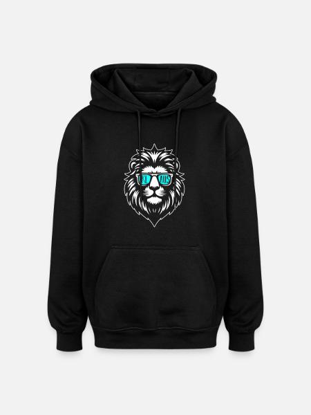 Leo Klaus - Oversized Unisex Hoodie - black