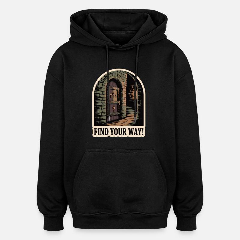 FINDEN SIE IHREN WEG - Oversized Unisex Hoodie - Schwarz