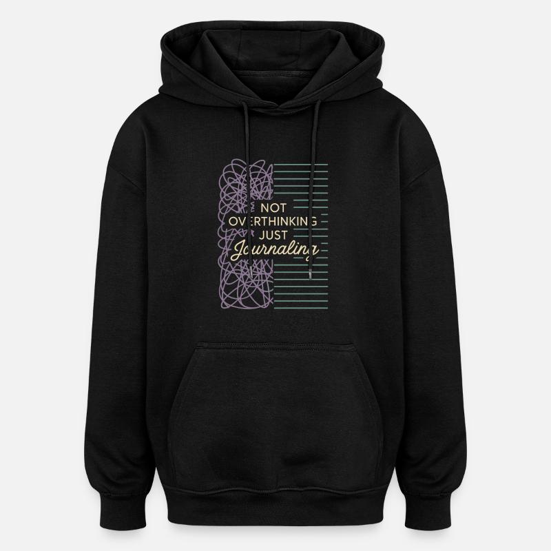 Gratitude Pratique Journal Amant Émotionnel - Sweat à capuche oversize unisexe - noir