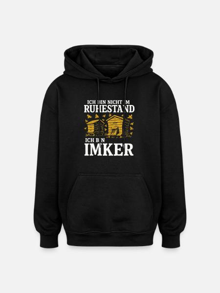 Not Retired Beekeeper Design - Oversized Unisex Hoodie - black