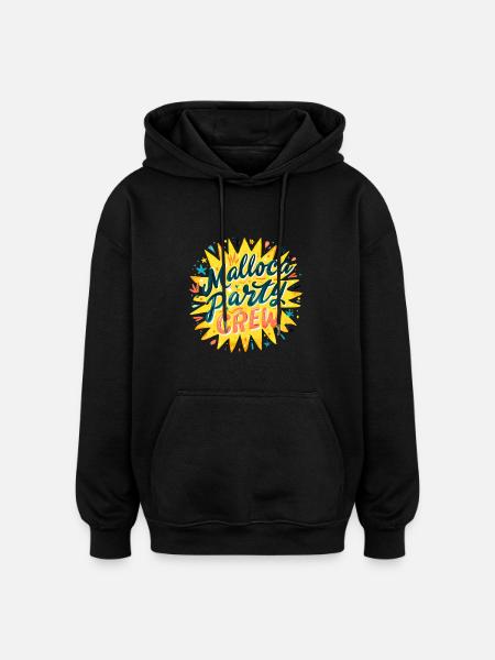 Mallorca Party Crew - Oversized Unisex Hoodie - black