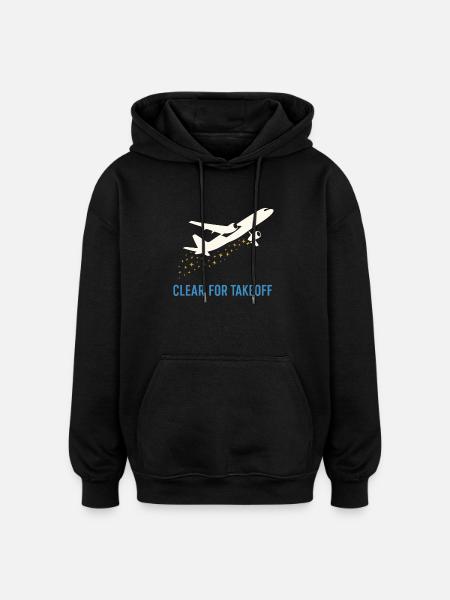 Flugbegleiter Kabinencrew Leben Luftfahrt - Oversized Unisex Hoodie - Schwarz