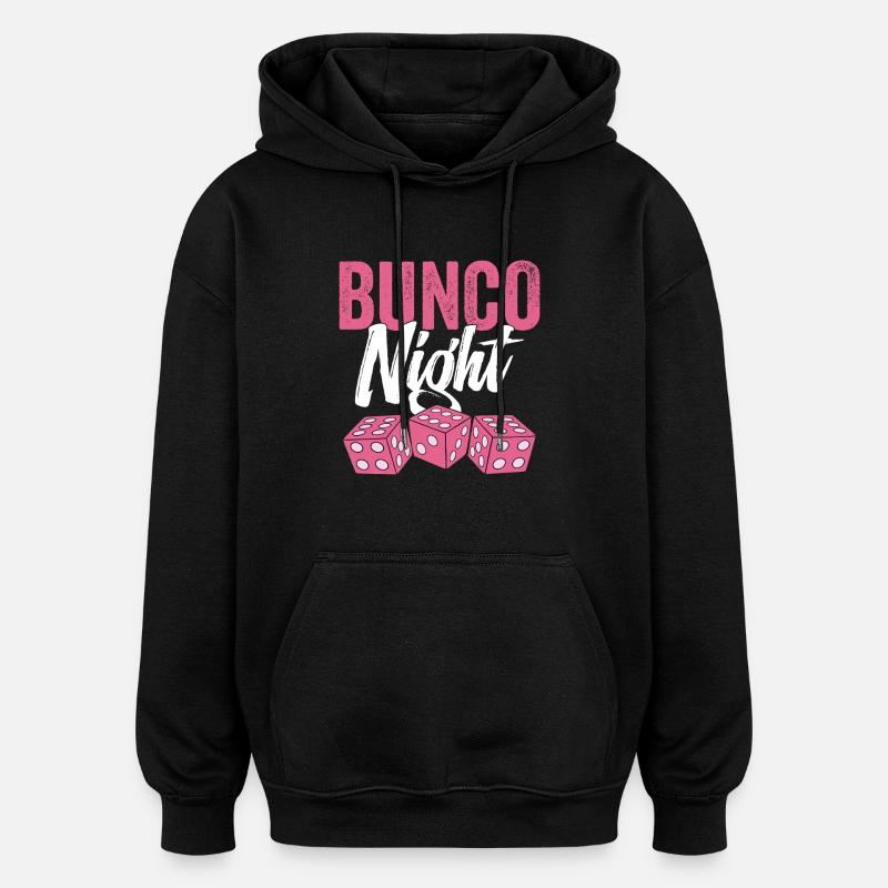 Bungo Night Game Night Dice - Sweat à capuche oversize unisexe - noir