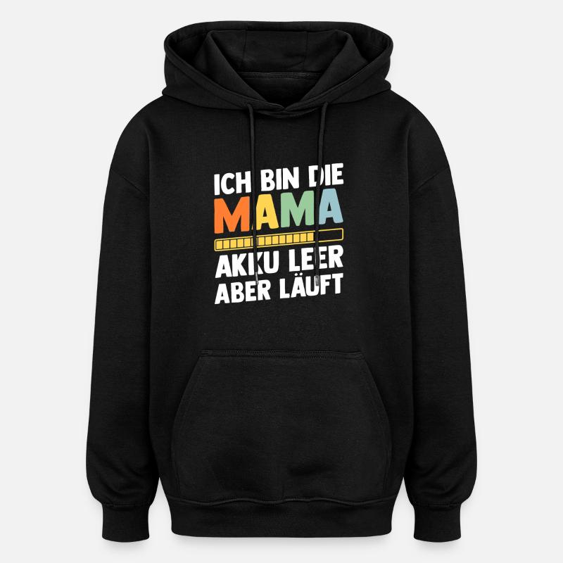 Mutter Team Mama - Oversized Unisex Hoodie - Schwarz