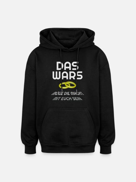 das wars - Oversized Unisex Hoodie - Schwarz