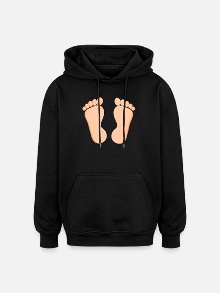 Foot Feet Foot Care Podology Gave Gave Idé - Oversize unisex hoodie - sort