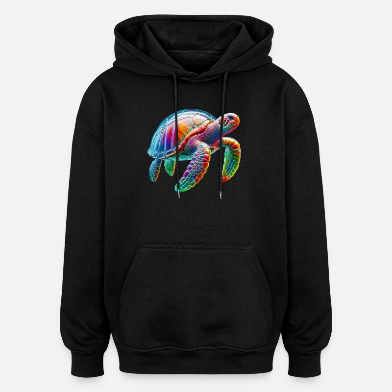 Turtle - Oversized Unisex Hoodie - black